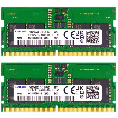 Модуль памяти для ноутбука SoDIMM DDR5 16GB (2x8GB) 5600 MHz Samsung (M425R1GB4BB0-CWMOL) (U0897817)