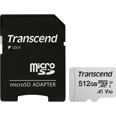 Карта пам'яті Transcend 512GB microSDXC Class 10 U3 (TS512GUSD300S-A) (U0449605)