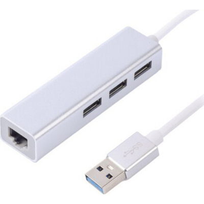 Концентратор Maxxter USB to Gigabit Ethernet, 3 Ports USB 3.0 (NEAH-3P-01) (U0580022)