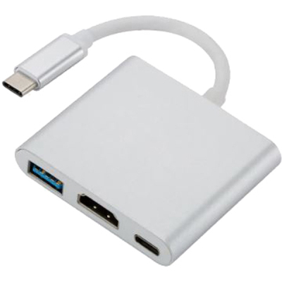 Переходник Dynamode Dynamode USB3.1 Type-C to 1хHDMI, 1хUSB 3.0, 1хUSB Type-C Fe (Multiport USB 3.1 Type-C to HDMI) (U0641831)