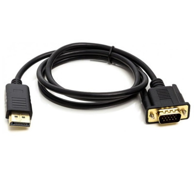 Кабель мультимедійний DisplayPort (M) ещ VGA (M) 1.0m PowerPlant (CA911882) (U0654805)