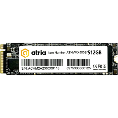 Накопичувач SSD M.2 2280 512GB X500S ATRIA (ATNVMX500S/512) (U0846942)