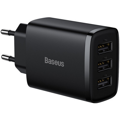 Зарядное устройство Baseus Compact Charger 3U Black (CCXJ020101) (U0814604)