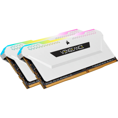 Модуль пам'яті для комп'ютера DDR4 16GB (2x8GGB) 3600 MHz Vengeance RGB Pro SL White Corsair (CMH16GX4M2D3600C18W) (U0565768)