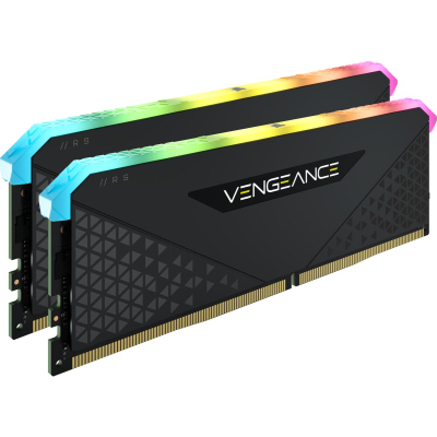 Модуль памяти для компьютера DDR4 32GB (2x16GB) 3600 MHz Vengeance RGB RS Black Corsair (CMG32GX4M2D3600C18) (U0746463)