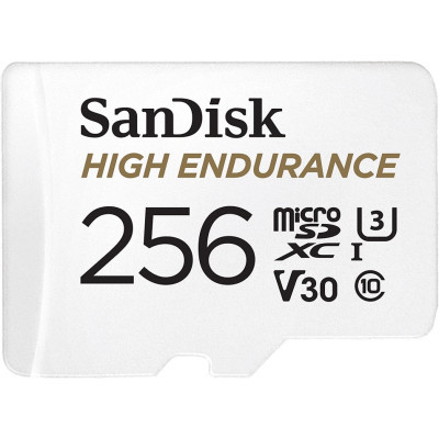 Карта пам'яті SanDisk 256GB microSD class 10 UHS-I U3 V30 High Endurance (SDSQQNR-256G-GN6IA) (U0746500)
