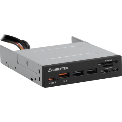 Зчитувач флеш-карт Chieftec 3.5» 2xUSB3.2/2xType-C/1xPD3.0/1xQC3.0 USB (CRD-908H) (U0806621)