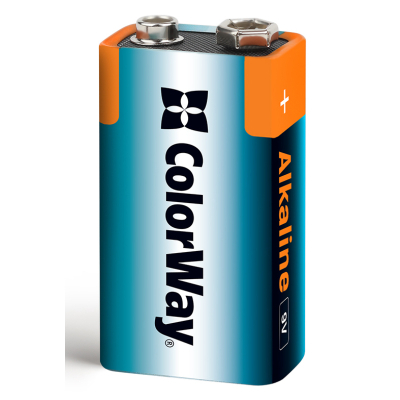 Батарейка ColorWay Крона 6LR61 9V Alkaline Power * 1 (CW-BA6LR61-1BL) (U0827291)