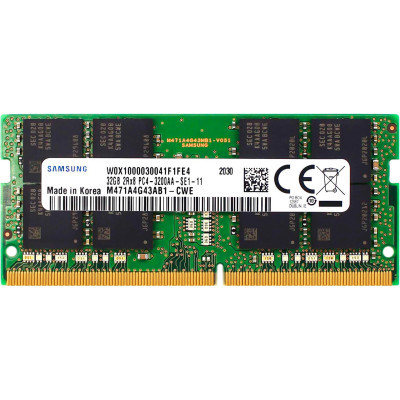Модуль пам'яті для ноутбука SoDIMM DDR4 32GB 3200 MHz Samsung (M471A4G43BB1-CWE) (U0886817)