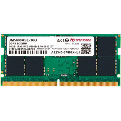 Модуль пам'яті для ноутбука SoDIMM DDR5 32GB 5600 MHz JetRam Transcend (JM5600ASE-32G) (U0893061)
