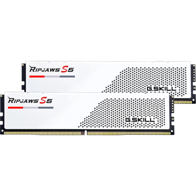 Модуль памяти для компьютера DDR5 32GB (2x16GB) 6000 MHz Ripjaws S5 White G.Skill (F5-6000J3238F16GX2-RS5W) (U0815091)