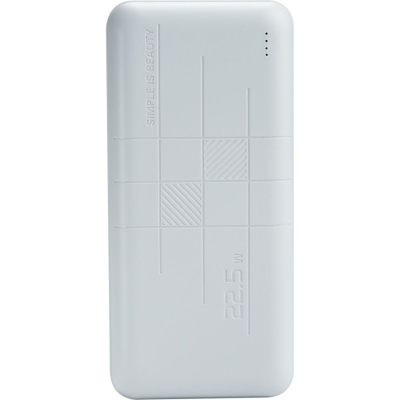 Батарея універсальна XO 30000mAh, PD/20W, QC3.0/22.5W, Input(Type-C,MicroUSB), Output(2*USB,Type-C), White (XO-PR189W / 29188) (U0845433)