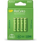 Акумулятор Gp AAA 950mAh ReCyko (1000 Series, 4 battery pack) (100AAAHCE-EB4 / 4891199186585)