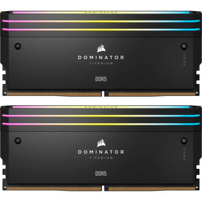 Модуль памяти для компьютера DDR5 32GB (2x16GB) 6000 MHz Dominator Titanium RGB Corsair (CMP32GX5M2B6000C30) (U0874173)
