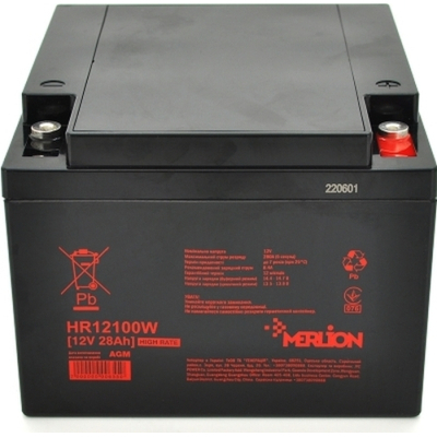 Батарея к ИБП Merlion HR12100W, 12V 28Ah (HR12100W) (U0827633)