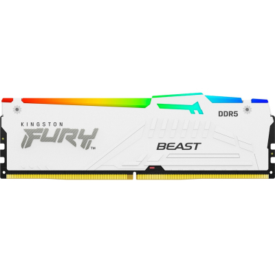 Модуль памяти для компьютера DDR5 32GB 5200 MHz Beast White RGB Kingston Fury (ex.HyperX) (KF552C36BWEA-32) (U0862920)