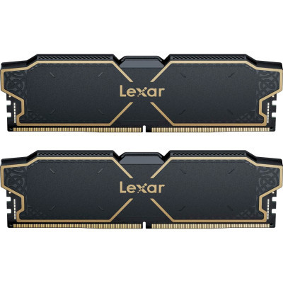 Модуль пам'яті для комп'ютера DDR5 32GB (2x16GB) 6000 MHz Thor Black Lexar (LD5U16G60C32LG-RGD) (U0909526)