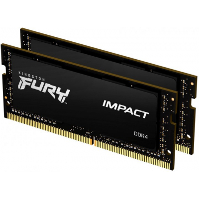 Модуль пам'яті для ноутбука SoDIMM DDR4 32GB (2x16GB) 2666 MHz FURY Impact Kingston Fury (ex.HyperX) (KF426S16IBK2/32) (U0571931)