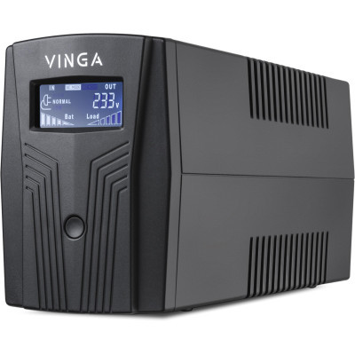 Пристрій безперебійного живлення Vinga LCD 1200VA plastic case with USB (VPC-1200PU) (U0272621)