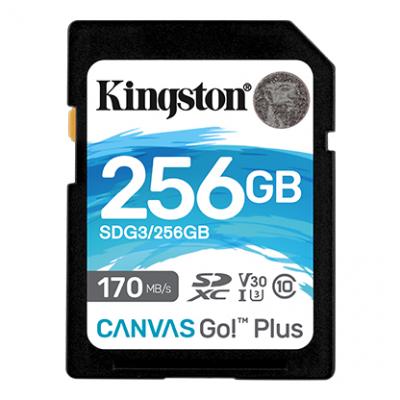 Карта памяти Kingston 256GB SDXC class 10 UHS-I U3 Canvas Go Plus (SDG3/256GB) (U0429257)