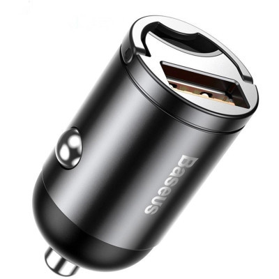Зарядное устройство Baseus Tiny Star Mini Quick Charge Car Charger USB-A Gray (VCHX-A0G) (U0814603)