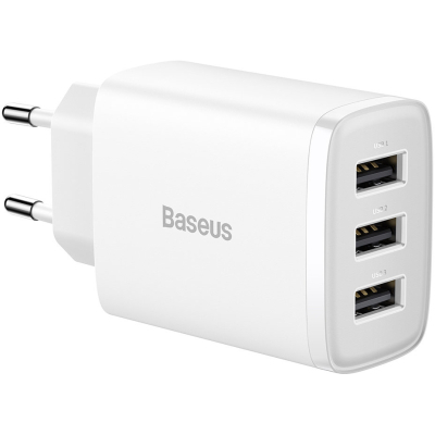 Зарядний пристрій Baseus White (CCXJ020102) (U0814620)