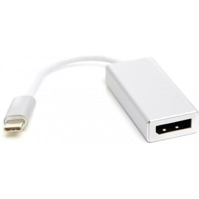 Перехідник PowerPlant USB Type-C 3.1 Thunderbolt 3 (M) — DisplayPort (F), 4K, 0.15 (CA911851) (U0571456)