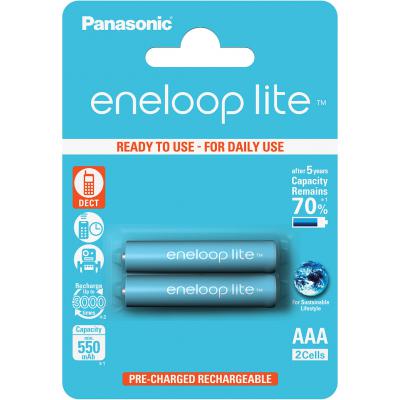 Акумулятор Panasonic Eneloop Lite AAA 550mAh NI-MH * 2 (BK-4LCCE/2BE) (U0105691)