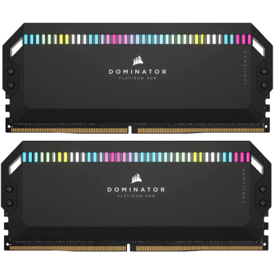 Модуль памяти для компьютера DDR5 32GB (2x16GB) 6000 MHz Dominator Platinum RGB Black Corsair (CMT32GX5M2X6000C36) (U0886792)