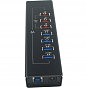 Концентратор Dynamode 4*USB3.0 data ports + 3*2.4А charge with Power Adaptor metal (DM-UH-P407) (U0889160)