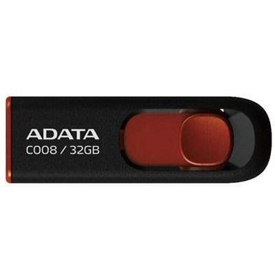 USB флеш накопитель ADATA 32Gb C008 black+red (AC008-32G-RKD) (U0020465)