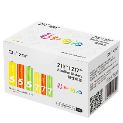 Батарейка ZMI AA ZI5 * 12 + AAA ZI7 * 12 Rainbow batteries set (Ф16358) (U0465942)