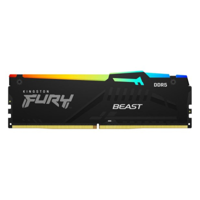 Модуль памяти для компьютера DDR5 32GB (2x16GB) 6000 MHz Beast RGB AM5 Black Kingston Fury (ex.HyperX) (KF560C36BBEAK2-32) (U0700284)