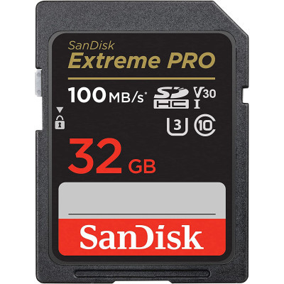 Карта памяти SanDisk 32GB SD class 10 UHS-I U3 V30 Extreme PRO (SDSDXXO-032G-GN4IN) (U0874204)