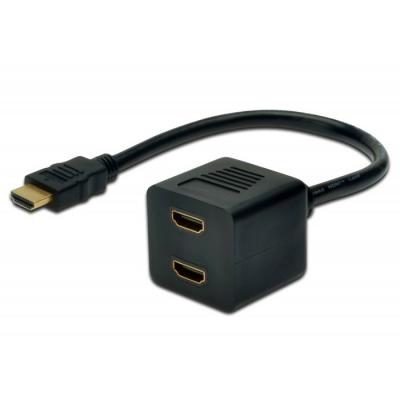 Кабель мультимедийный HDMI F to 2xHDMI M Digitus (AK-330400-002-S) (U0106817)