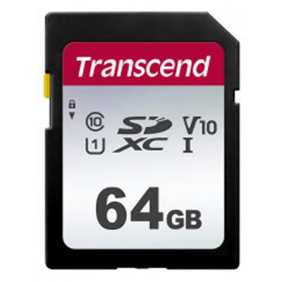 Карта памяти Transcend 64GB SDXC class 10 UHS-I U3 V10 (TS64GSDC300S) (U0309095)