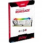 Модуль пам'яті для комп'ютера DDR5 16GB 6400 MHz Renegade White/Silver Kingston Fury (ex.HyperX) (KF564C32RWA-16) (U0909517)