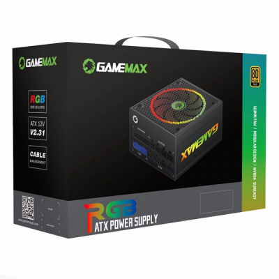 Блок живлення Gamemax 1050W 80 Gold ARGB (RGB-1050 PRO) (U0577977)