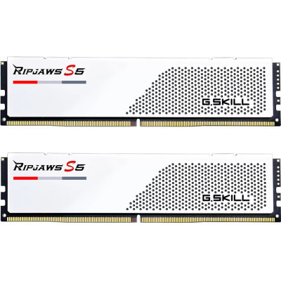 Модуль памяти для компьютера DDR5 32GB (2x16GB) 5600 MHz Ripjaws S5 White G.Skill (F5-5600J4040C16GX2-RS5W) (U0922407)