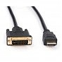 Кабель мультимедійний HDMI to DVI 24+1 5.0m Vinga (VCPHDMIDVI5) (U0485497)