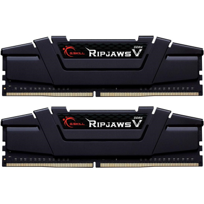 Модуль памяти для компьютера DDR4 64GB (2x32GB) 4400 MHz RipjawsV Black G.Skill (F4-4400C19D-64GVK) (U0821670)