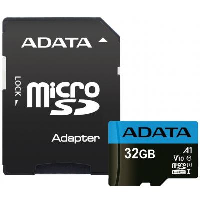 Карта пам'яті ADATA 32GB microSD class 10 UHS-I A1 Premier (AUSDH32GUICL10A1-RA1) (U0278280)