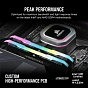 Модуль памяти для компьютера DDR4 32GB (2x16GB) 3600 MHz Vengeance RGB PRO SL Black Corsair (CMH32GX4M2D3600C18) (U0614018)