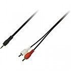 Кабель мультимедийный Jack 3.5mm M to 2xRCA M 1.5m Piko (1283126473890)