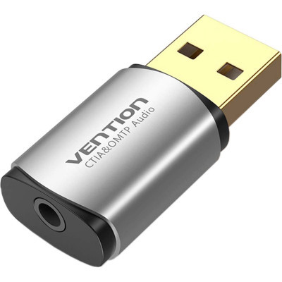 Звукова плата Vention Audio USB 1х3,5mm jack 4pin Metal (OMTP-CTIA) (CDLH0) (U0855394)