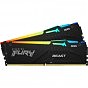 Модуль памяти для компьютера DDR5 16GB (2x8GB) 5600 MHz FURY Beast RGB Kingston Fury (ex.HyperX) (KF556C36BBEAK2-16) (U0883780)