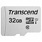 Карта памяти Transcend 32GB microSDHC class 10 UHS-I U1 (TS32GUSD300S-A) (U0309114)