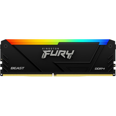 Модуль пам'яті для комп'ютера DDR4 16GB 3200 MHz Beast RGB Kingston Fury (ex.HyperX) (KF432C16BB2A/16) (U0874227)