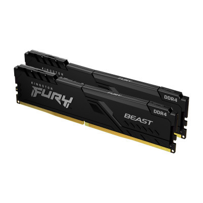 Модуль памяти для компьютера DDR4 32GB (2x16GB) 3600 MHz Fury Beast Black Kingston Fury (ex.HyperX) (KF436C18BBK2/32) (U0559428)