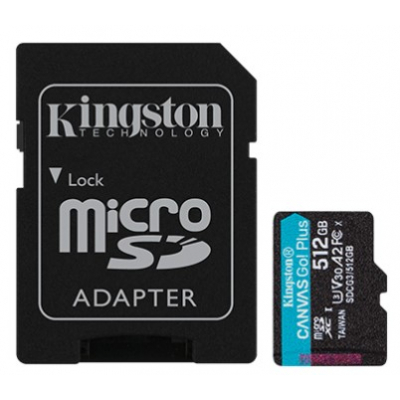 Карта памяти Kingston 512GB microSDXC class 10 UHS-I U3 A2 Canvas Go Plus (SDCG3/512GB) (U0646730)